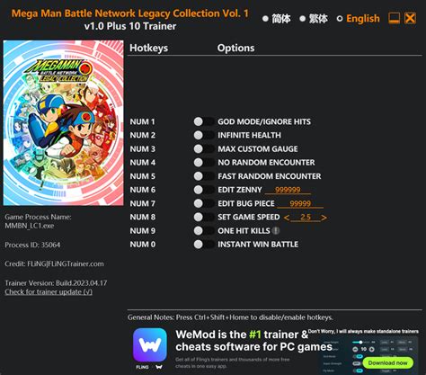 mega man battle network legacy collection vol. 1 trainer|Mega Man Battle Network Legacy Collection Vol. 1 cheats.